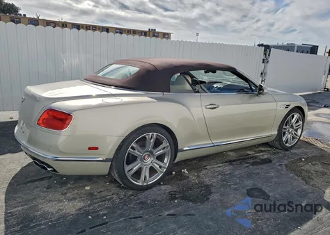 2016 Bentley Continental Gtc V8 z USA, uszkodzony, nr VIN SCBGT3ZA2GC054995